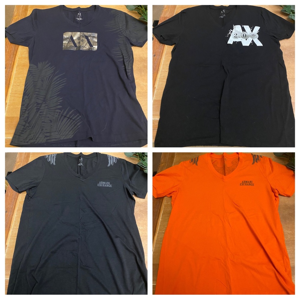 Armani Exchange A/X shirts (4) bundle package. Excellent condition, like new!!